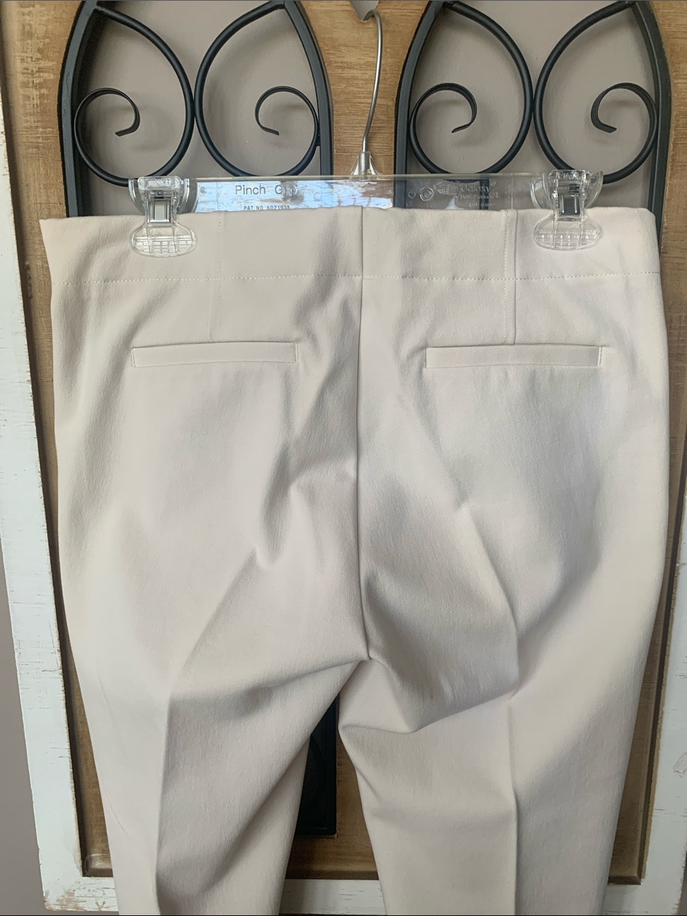 Crosby Slim Straight Cream Dress Pants - Picture 3 of 4
